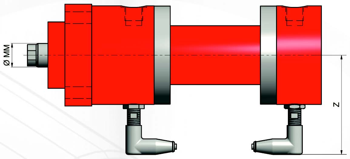 Hydraulic cylinder, double acting, VFA serie - Type MF1